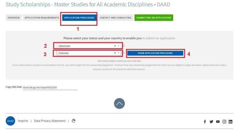 جرمني هیواد DAAD  ماسټرۍ بورسونه