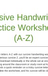 Cursive Handwriting Practice Worksheets (A-Z) cover image
