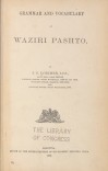 Grammar and Vocabulary of Waziri Pashto cover image